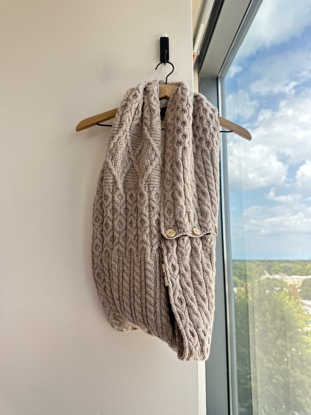 Carraig Donn Infinity Snood Scarf Made In Ireland 100% Merino Wool